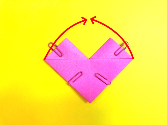 ハートの折り紙の作り方6_11