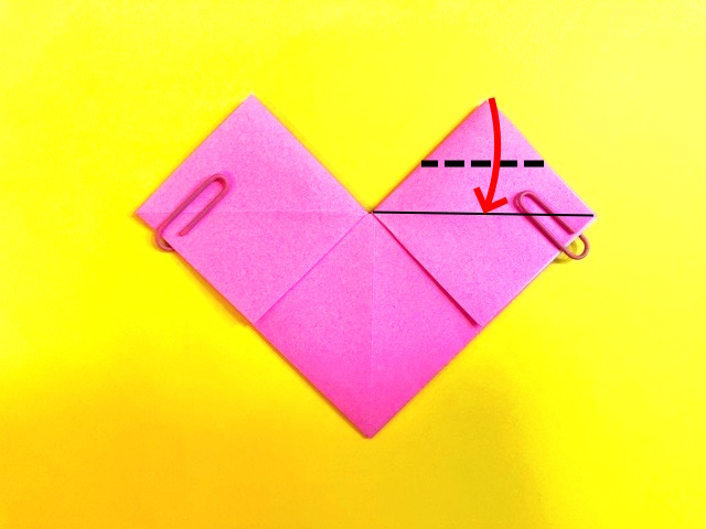 ハートの折り紙の作り方6_16