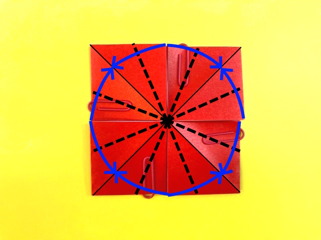 花こまの折り紙の作り方_34