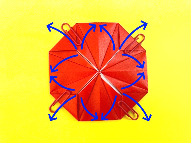 花こまの折り紙の作り方_36