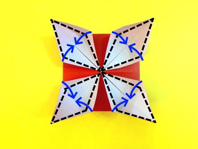 花こまの折り紙の作り方_38