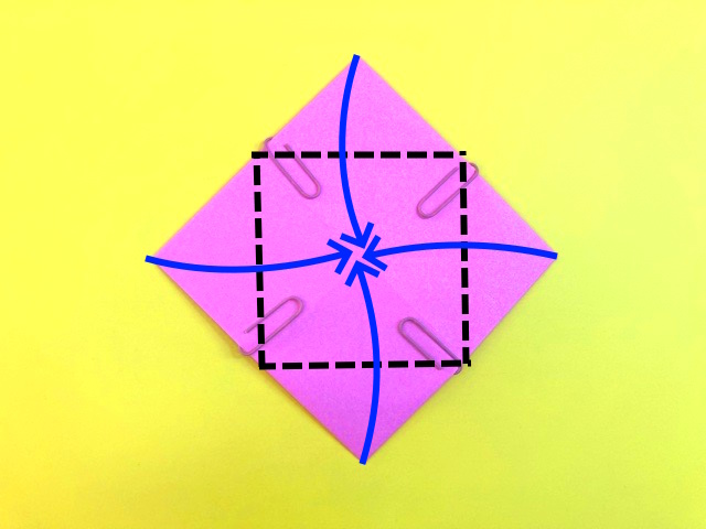 花こまの折り紙の作り方_48