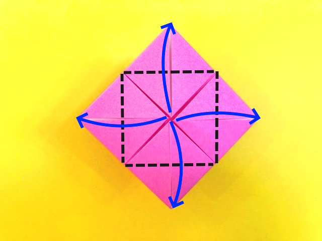 花こまの折り紙の作り方_52