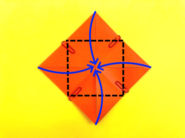 花こまの折り紙の作り方_60