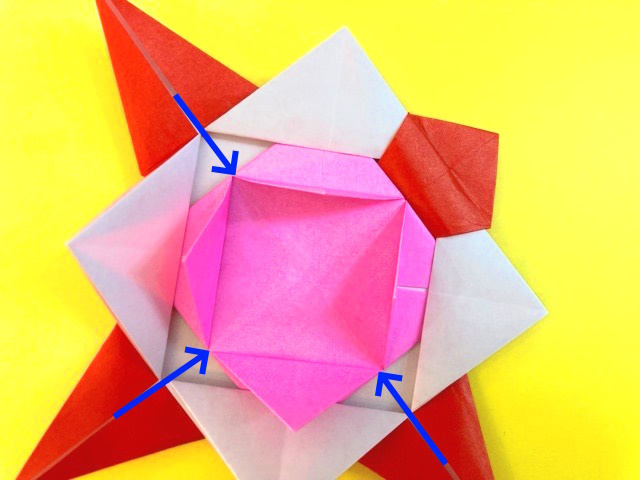 花こまの折り紙の作り方_80