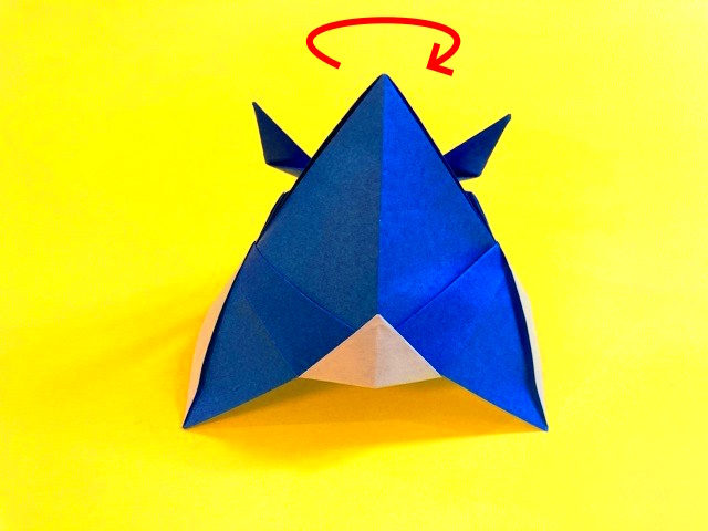 かっこいい兜（かぶと）の折り紙の作り方_69