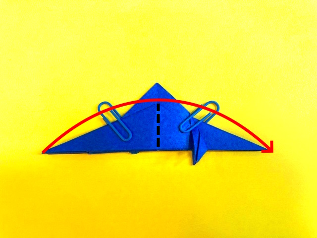 ゴジラの折り紙の作り方_42
