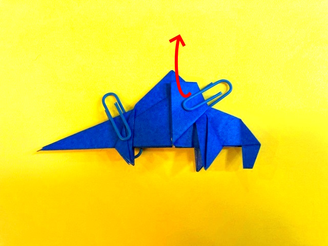 ゴジラの折り紙の作り方_63