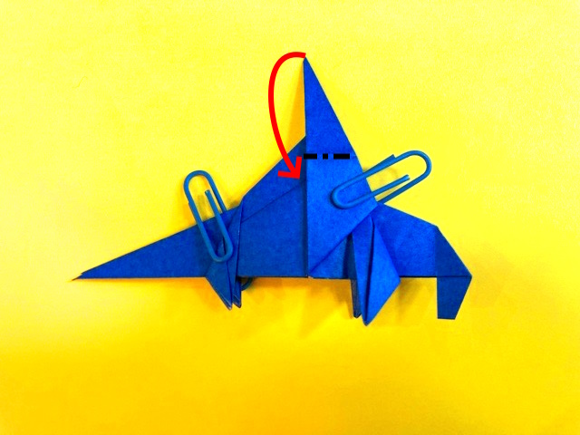 ゴジラの折り紙の作り方_64