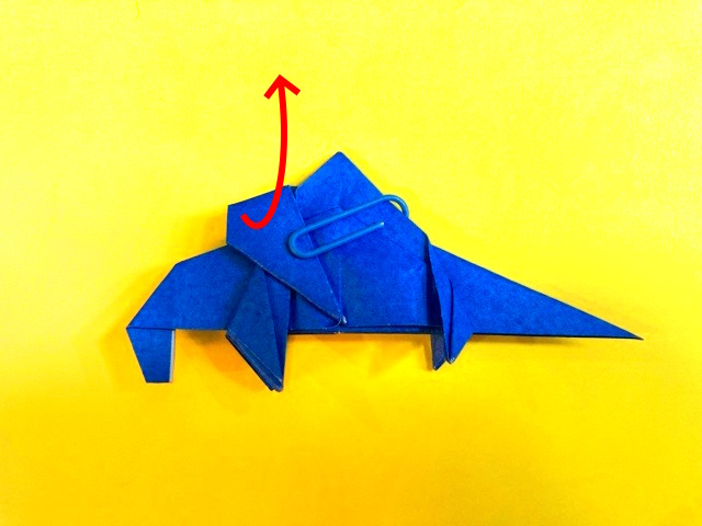 ゴジラの折り紙の作り方_71
