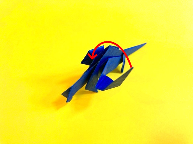 ゴジラの折り紙の作り方_73