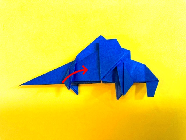 ゴジラの折り紙の作り方_76
