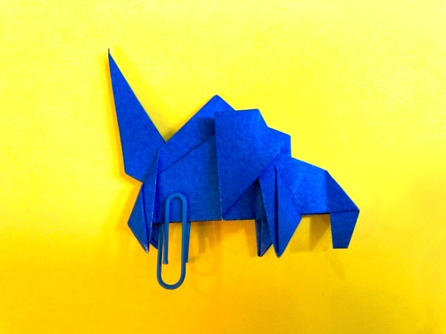 ゴジラの折り紙の作り方_78