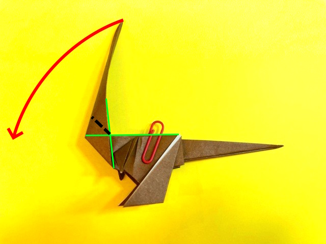 ティラノサウルスの折り紙の作り方2_81