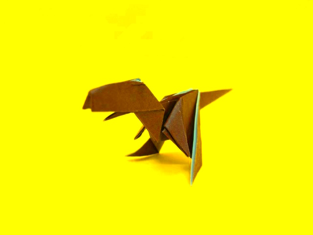 ティラノサウルスの折り紙の作り方2_95