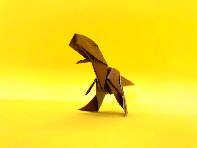 ティラノサウルスの折り紙の作り方2_96