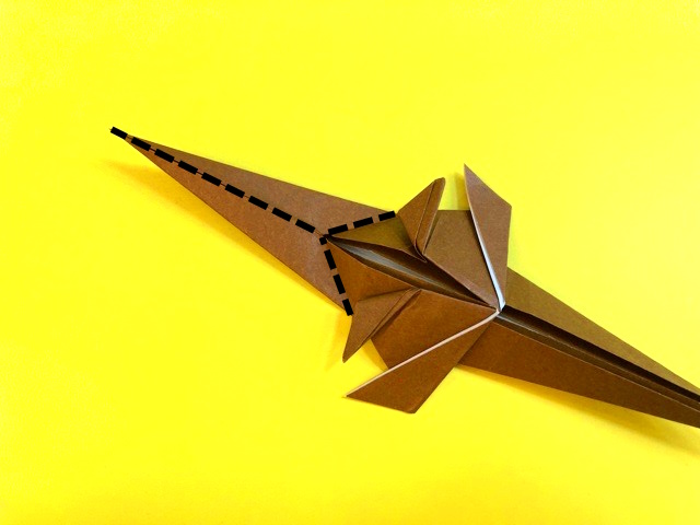 ヴェロキラプトルスの折り紙の作り方_04