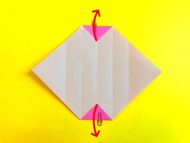 のりなしで折れる紙袋の折り紙の作り方_014