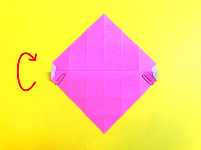 のりなしで折れる紙袋の折り紙の作り方_028
