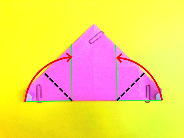 のりなしで折れる紙袋の折り紙の作り方_030
