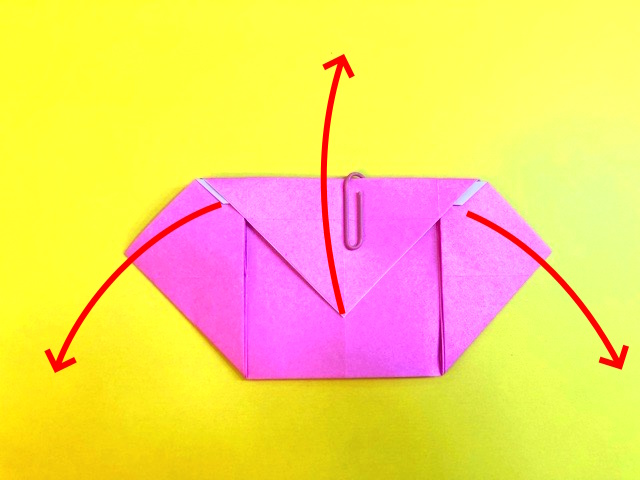 のりなしで折れる紙袋の折り紙の作り方_038