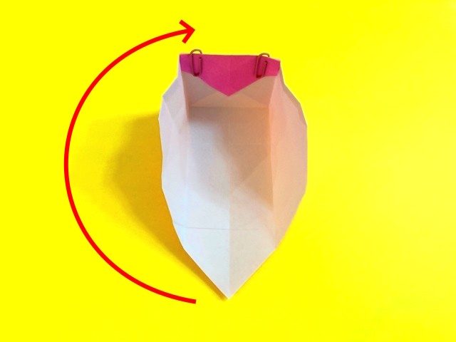 のりなしで折れる紙袋の折り紙の作り方_049