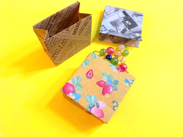 のりなしで折れる紙袋の折り紙の作り方_064