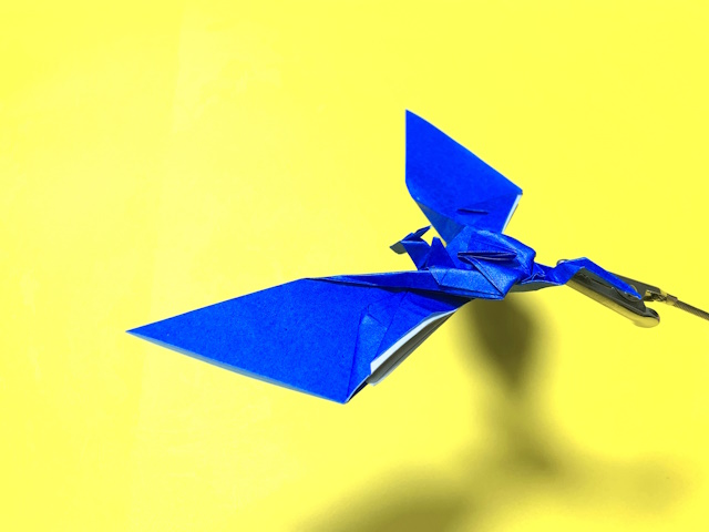 折り紙　大きな翼のドラゴン飛竜の簡単な作り方9～How to make an easy origami big winged dragon（Flying dragon）～