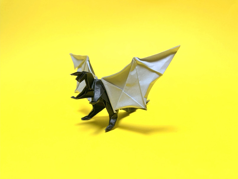 モンハンの折り紙　アルバトリオン（煌黒龍）の簡単な作り方2（ドラゴン38）～How to make an easy origami Alatreon(Monster Hunter）（dragon）～