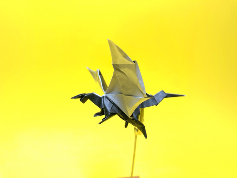 モンハンの折り紙　アルバトリオン（煌黒龍）の簡単な作り方3（ドラゴン39）～How to make an easy origami Alatreon(Monster Hunter）（dragon）～