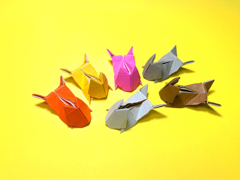 遊べる折り紙　ぴょんぴょん跳ねるジャンプねこの簡単な作り方～How to make an easy origami jumping cat～