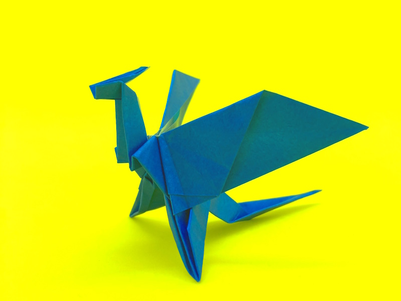 折り紙　ワイバーンの簡単な作り方10（ドラゴン54）～How to make an easy origami wyvern（dragon）～