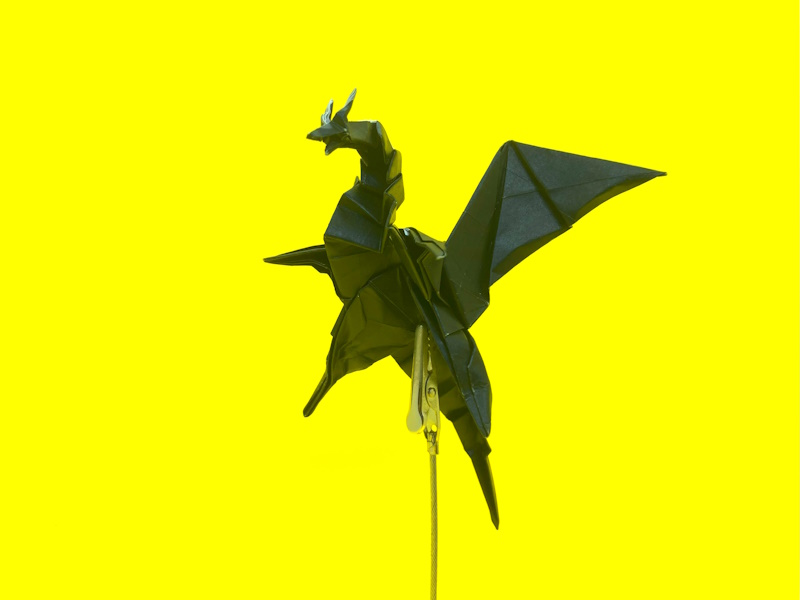 モンハンの折り紙 ミラボレアス(黒龍・邪龍)の簡単な作り方11(ドラゴン89)~How to make an easy origami Miraboreas(Monster Hunter)~