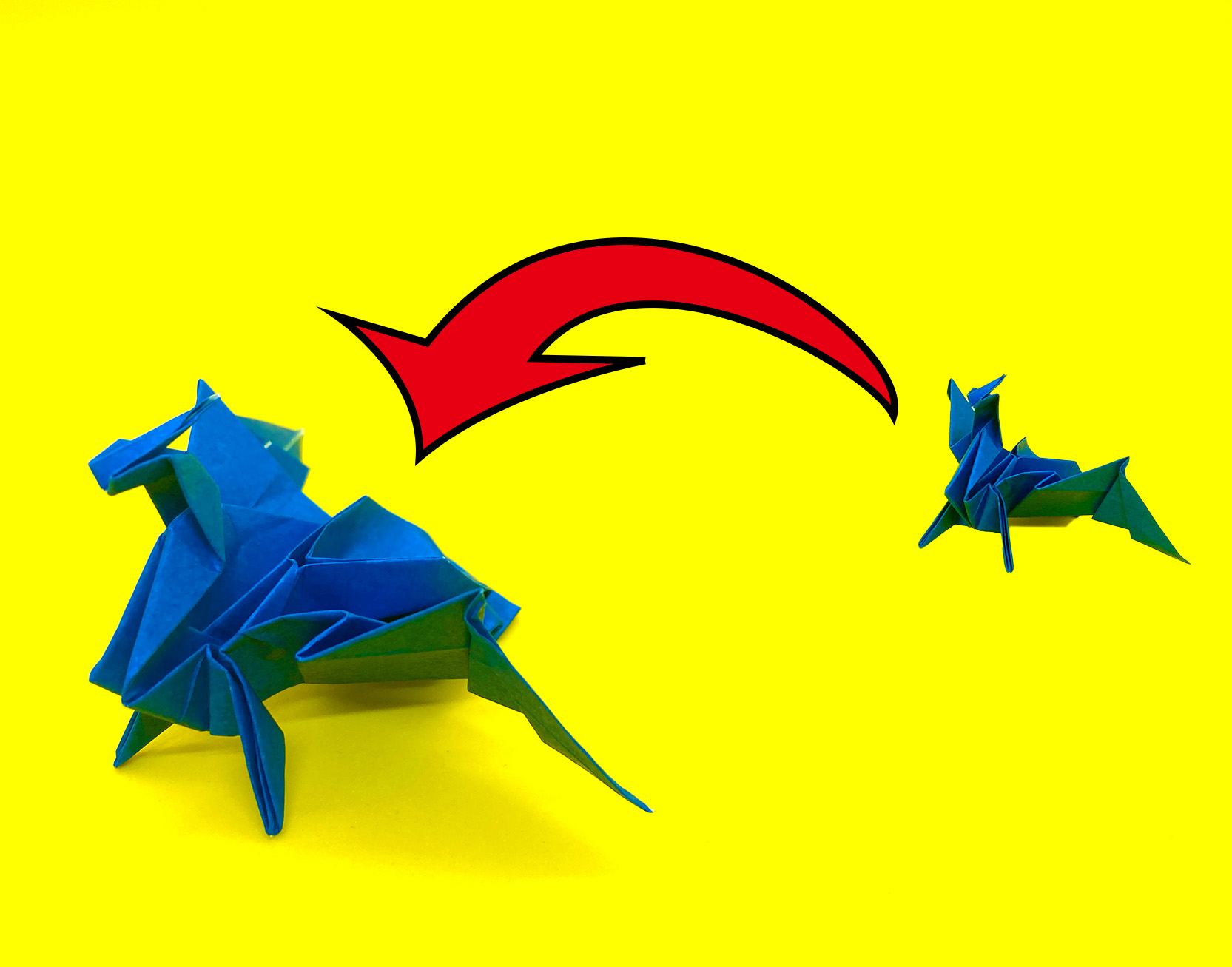 折り紙　ジャンピングドラゴンの簡単な作り方3～How to make an easy origami jumping dragon～